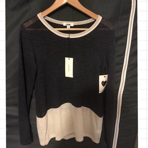 LNA Gulf paneled stretch-knit sweater.New with tag